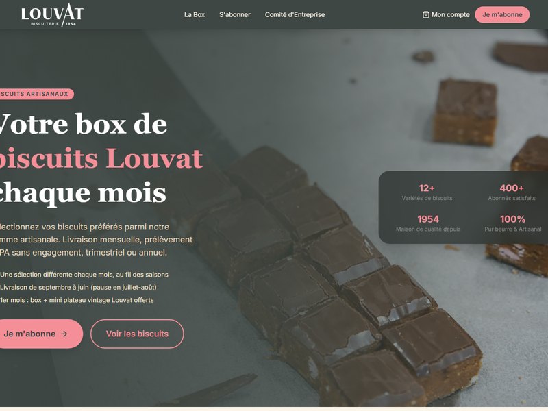 Capture du site Louvat Box