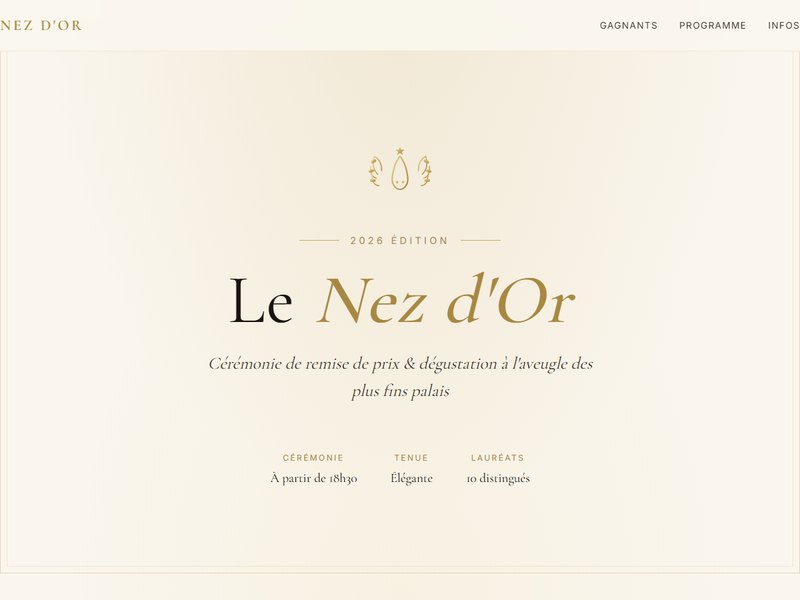 Capture du site Le Nez d'Or
